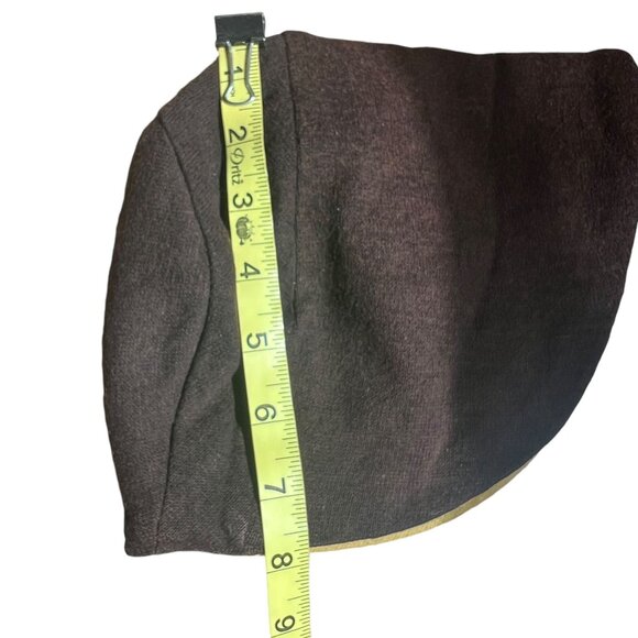 Vintage Brown Yellow Bonnet Style Hat - Picture 6 of 7